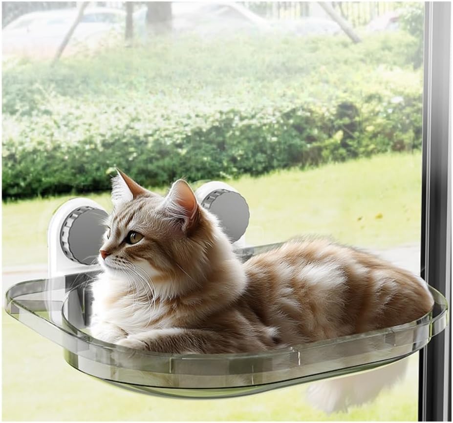 Double - layer Solid Wood Cat Hammock Bed with Rush Mat