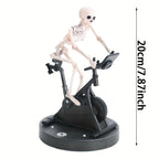 1pc Funny Animatronic Skeleton - Animated Skeleton Riding Bike, 3D Printed Resin Halloween Decor, No Electricity Needed, Spooky Home & Office Decoration, Halloween Decorations, Halloween Decorations, Spooky Decor, Detailed Craftsmanship