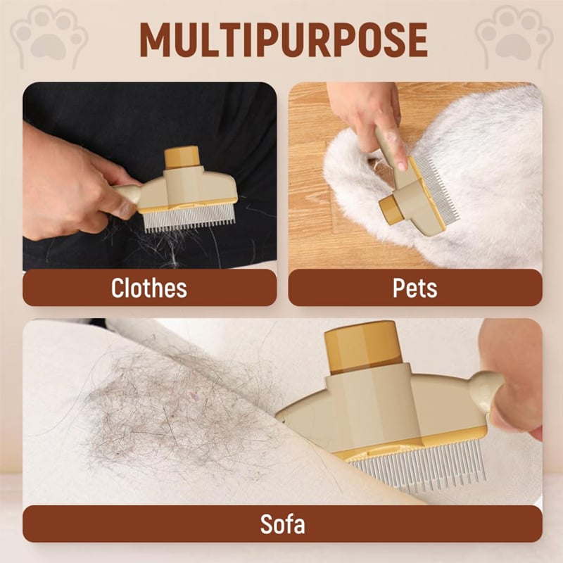 Self-cleaning Pet Flea Comb Grooming Brush - DogPlaybox