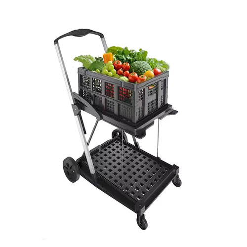 (🎁Today only💥70% OFF)Multifunctional foldable shopping cart ( +2 baskets )