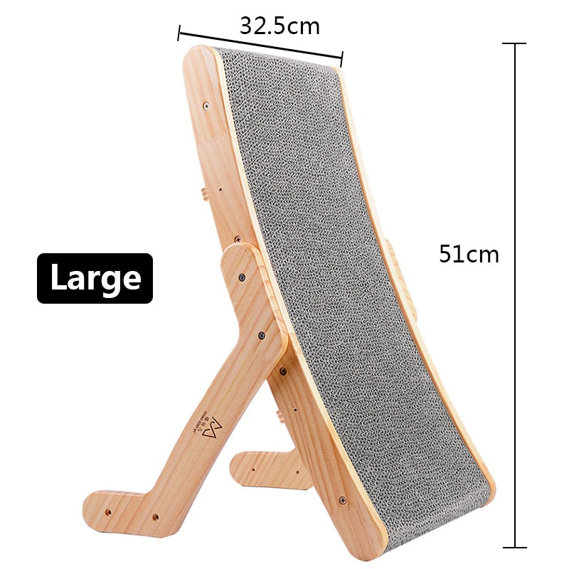 Adjustable Wooden Cat Scratcher Bed