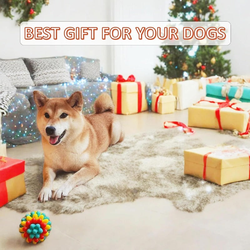 Heavy-Duty Spiky Chew Ball – Dental-Friendly Toy for Medium & Large Dogs