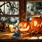 1pc Funny Animatronic Skeleton - Animated Skeleton Riding Bike, 3D Printed Resin Halloween Decor, No Electricity Needed, Spooky Home & Office Decoration, Halloween Decorations, Halloween Decorations, Spooky Decor, Detailed Craftsmanship