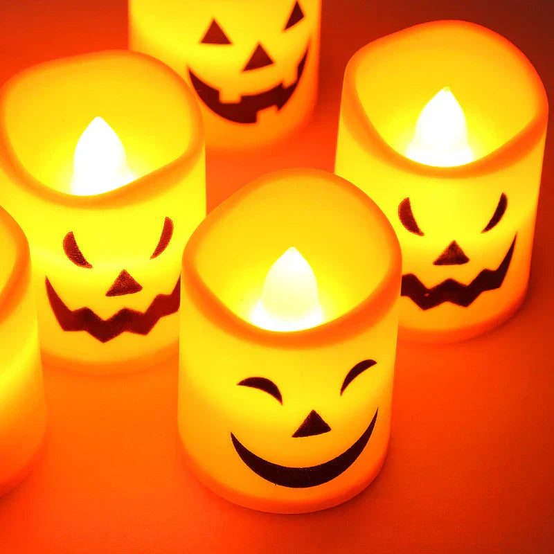 SpookGlow™ – Ghost Face LED Candles